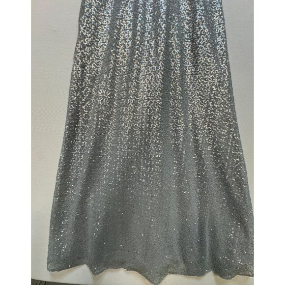 Morilee By Madeline Gardner Formal Evening Gown Size 8 Silver Wedding Bridesmaid - Picture 11 of 15